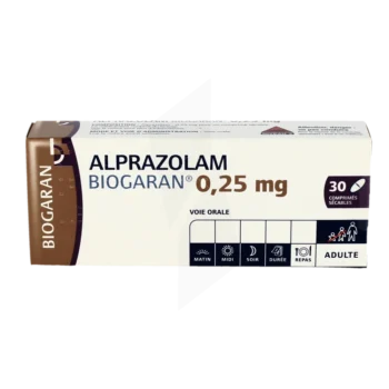 alprazolam 0.25 mg et 0.50 mg sans ordonnance