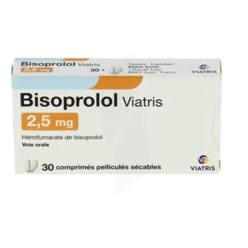 Bisoprolol 1.25 mg, 2.5 mg et 5 mg